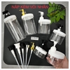 HỦ PET nắp TRẮNG VÒI NHẤN NHỎ GIỌT 500ml 1lit 300ml 400ml 200ml - CHAI Hủ nhựa trong suốt chiết kem , đựng mỹ phẩm , dầu gội