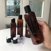 Chai nhựa NẮP NHẤN BẬT màu nâu đủ kích cỡ - chai nhựa pet nâu 100ml / 150ml/ 250ml/ 300ml nắp nhấn-vỏ chai đựng mỹ phẩm