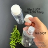 CHAI HỦ NHỰA NẮP TRẮNG 2 Lớp + NÚT NHỎ GIỌT - CHAI NÂU 100ml 120ml 150ml 200ml 250ml 300ml Đựng mỹ phẩm Nắp vặn 2 lớp 