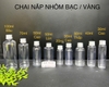 CHAI NÂU CHIẾT MỸ PHẨM ( NĂP NHÔM VÀNG BẠC ) - Chai nhựa PET  500ml / 300ml 200ml / 100ml 50ml / 30ml đựng sữa tắm, dầu gội