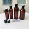 Chai nhựa NẮP NHẤN BẬT màu nâu đủ kích cỡ - chai nhựa pet nâu 100ml / 150ml/ 250ml/ 300ml nắp nhấn-vỏ chai đựng mỹ phẩm