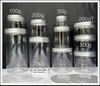 HỘP NHỰA NHÔM VÀNG ĐẬM có seal lót tự dính - HỦ PET TRONG 1kg 750g 500g 400g 300g 250g  200g 100g 50g 