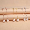 Bông khuyên tai Ngọc trai Thiên nhiên Cao cấp - Thiết kế dáng dài - CHAIN DROP PEARL (8-9ly) - CTJ1510