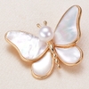 Cài áo ngọc trai Con bướm trắng WBUTTERFLY2 PEARL(7-9ly) - CTJ5134