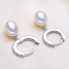 Bông tai Ngọc trai nước ngọt Thiên nhiên Cao cấp - Kiểu móc Tinh tế - FANY PEARL (8-9ly) - CTJ2209