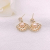 Bông tai Ngọc trai nước ngọt Thiên nhiên Cao cấp - Kiểu treo mẫu con sò tinh tế - SHELL PEARL (6-7ly) - CTJ2302