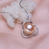 Mặt dây chuyền Ngọc trai nước ngọt Thiên nhiên Cao cấp - Hoa vô hình - INFINITY PEARL (10ly) - CTJ2610