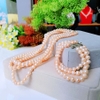 Bộ trang sức Ngọc trai nước ngọt Thiên nhiên Cao cấp - ChuỗI 3 hàng kết nốI - LINA PEARL (6-7ly) - CTJ4011