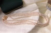 Vòng cổ Ngọc trai nước ngọt Thiên nhiên Cao cấp - Chuỗi 3 hàng tròn sang trọng - LUXURY PEARL (5-6ly) - CTJ4310