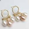 Bông tai Ngọc trai nước ngọt Thiên nhiên Cao cấp - Nắng ban mai - SUNLIGHT PEARL (5-7ly) - CTJ4510