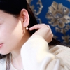 Bông khuyên tai nữ Kiểu móc hoa - SPOOL PEARL (8-9ly) - CTJ4808