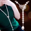 Vòng cổ Ngọc trai nước ngọt Thiên nhiên Cao cấp - Chuỗi đơn tròn tùy biến kiểu - PYTHON PEARL (9-10ly) - CTJ2106