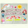 SET TRANG TRÍ BẢNG LỚP CHÀO MỪNG NĂM HỌC MỚI