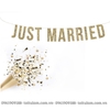 Dây chữ JUST MARRIED trơn cao cấp
