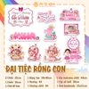COMBO CHIBI ĐẠI TIỆC RỒNG CON - RỒNG HỒNG