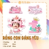 COMBO CHIBI RỒNG CON ĐÁNG YÊU - RỒNG HỒNG