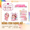 COMBO CHIBI ĐẠI TIỆC RỒNG CON - RỒNG HỒNG