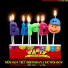 Nến họa tiết BIRTHDAY chữ rời