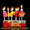 Nến họa tiết BIRTHDAY chữ rời