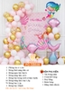 SET PHÔNG TRANG TRÍ SINH NHẬT BÉ GÁI CHỦ ĐỀ NÀNG TIÊN CÁ PO-SB028