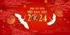 Phông treo tết - phông trang trí tất niên M001 TỎN ĐỎ - Thiết kế theo yêu cầu