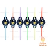 Ống hút kèm tem chủ đề phi hành gia (set 6)