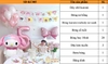 KUROMI - SET BÓNG SINH NHẬT CHO BÉ GÁI KÈM DÂY CHỮ SD-KC005