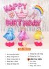SET BÓNG TRANG TRÍ SINH NHẬT BÉ GÁI CHỦ ĐỀ CÔNG CHÚA SB-LB020
