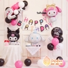 KUROMI - SET BÓNG SINH NHẬT CHO BÉ GÁI KÈM DÂY CHỮ SD-KC007