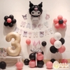 KUROMI - SET BÓNG SINH NHẬT CHO BÉ GÁI KÈM DÂY CHỮ SD-KC002