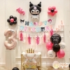 KUROMI - SET BÓNG SINH NHẬT CHO BÉ GÁI KÈM DÂY CHỮ SD-KC003