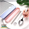 BỘ THÌA- DĨA- ĐŨA INOX CAO CẤP KÈM HỘP ĐỰNG LÚA MẠCH