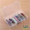 SET 2 HỘP NHỰA TRONG SUỐT 6 NGĂN ĐỰNG LINH KIỆN- PHỤ KIỆN- ĐỒ DÙNG TRANG ĐIỂM