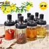 SET 3 HŨ GIA VỊ THỦY TINH TÍCH HỢP THÌA CAO CẤP