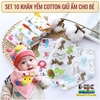 COMBO 5 KHĂN YẾM COTTON GIỮ ẤM CHO BÉ