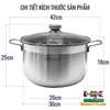 NỒI LUỘC GÀ INOX SIÊU TO KHỔNG LỒ HT COOK 30CM NẮP KÍNH