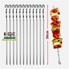 SET 12 QUE XIÊN NƯỚNG 30CM INOX DẸT CÁN MÓC