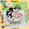 Bánh kem sinh nhật đơn giản A45 trang trí bánh trên nền trắng tinh khôi