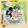 Bánh kem sinh nhật đơn giản A45 trang trí bánh trên nền trắng tinh khôi