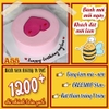 Bánh kem sinh nhật đơn giản A55 nền hồng vẽ quả đào kiểu Hàn Quốc siêu cưng