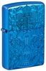 Hộp Quẹt Zippo 46752 Hamsa Design High Polish Blue