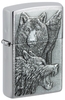Hộp Quẹt Zippo 46960 Wolf Pack Emblem Brushed Chrome