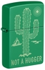 Hộp Quẹt Zippo 47150 Not a Hugger Design Grass Green Matte