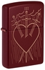 Hộp Quẹt Zippo 46723 Three of Swords Design Laser Engrave Merlot