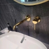 Vòi Lavabo âm tường màu vàng bóng nhập Đức Grohe Essence - Cool Sunrise | 19967GL1+23571000