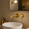 Vòi Lavabo âm tường màu vàng bóng nhập Đức Grohe Essence - Cool Sunrise | 19967GL1+23571000