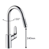 Vòi rửa bát Hansgrohe Focus 240 | 31815000