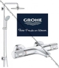 Bộ sen cây ổn nhiệt Grohe 3 đường nước EUPHORIA SYSTEM 260 | 27421002+34779000