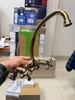 Vòi Lavabo nóng lạnh nội địa Nhật Kakudai 126-007-AG (Có thể dùng cho 1 số chậu rửa bát phong cách cổ điển)