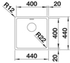Chậu rửa 1 hố Blanco sudopera A-STYLE 400-U | 523007